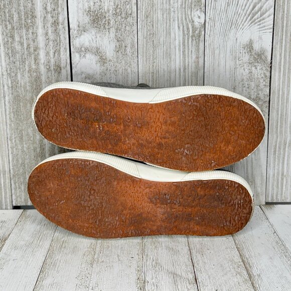 Superga Gray Wool Lace-Up Sneakers Size US 7 - Picture 7 of 10